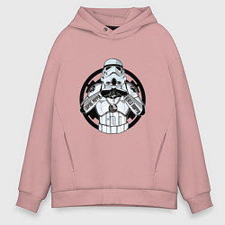 Толстовка оверсайз мужская Империя победит повстанцы падут, цвет: пыльно-розовый