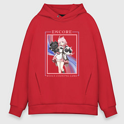 Толстовка оверсайз мужская Encore Woolycounting Game, цвет: красный