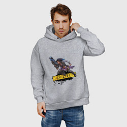 Толстовка оверсайз мужская Borderlands Гонка вооружений, цвет: меланж — фото 2