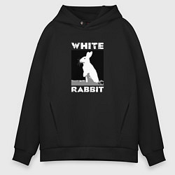 Толстовка оверсайз мужская White rabbit, цвет: черный