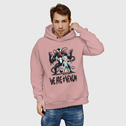 Толстовка оверсайз мужская We are Venom - Rick, цвет: пыльно-розовый — фото 2