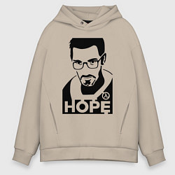 Толстовка оверсайз мужская Gordon Freeman - надежда, цвет: миндальный