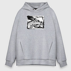 Толстовка оверсайз мужская Туры на природе, цвет: меланж