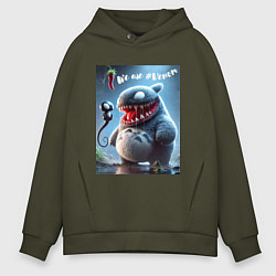 Толстовка оверсайз мужская Ventotoro - we are Venom meme, цвет: хаки