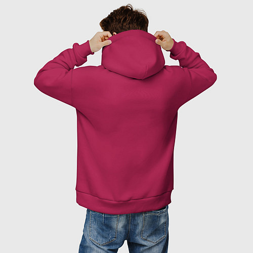 Мужское худи оверсайз Black Panther marvel rivals / Маджента – фото 4