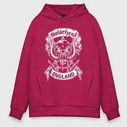 Толстовка оверсайз мужская Моторхед - англия, цвет: маджента