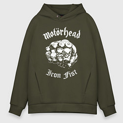 Толстовка оверсайз мужская Motorhead - iron fist, цвет: хаки