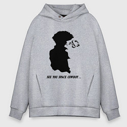 Толстовка оверсайз мужская Ковбой Бибоп Спайк Шпигель Аниме, цвет: меланж