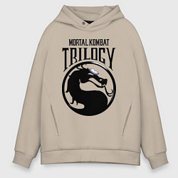 Толстовка оверсайз мужская Mortal kombat trilogy, цвет: миндальный