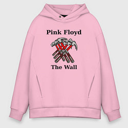 Толстовка оверсайз мужская Пинк флойд пинки стена, цвет: светло-розовый
