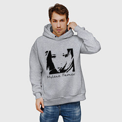 Толстовка оверсайз мужская Милен Фармер, цвет: меланж — фото 2