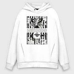 Толстовка оверсайз мужская Radiohead band rock, цвет: белый