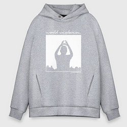 Толстовка оверсайз мужская Depeche Mode world violation, цвет: меланж