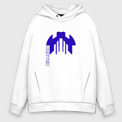 Толстовка оверсайз мужская Cortex синий aneurism iv, цвет: белый