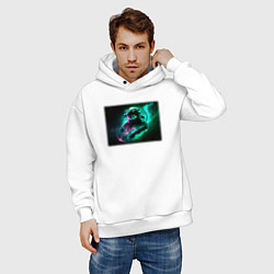Толстовка оверсайз мужская Космическая дымка, цвет: белый — фото 2