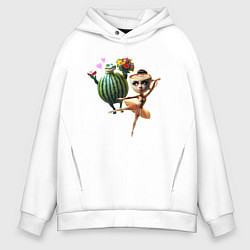 Толстовка оверсайз мужская Ballerina Cappuccina - Glorbo Fruttodrillo, цвет: белый