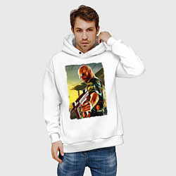 Толстовка оверсайз мужская Max Payne, цвет: белый — фото 2