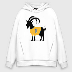 Толстовка оверсайз мужская Haliburton goat, цвет: белый