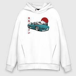 Толстовка оверсайз мужская Toyota MR2, цвет: белый