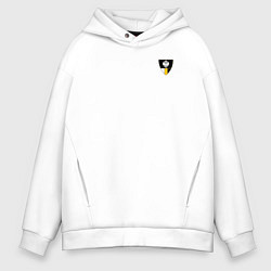 Толстовка оверсайз мужская Щит с гербо Российской Империи Христианский, цвет: белый