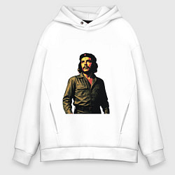 Толстовка оверсайз мужская Поп-арт Че Гевара 1970-е, цвет: белый