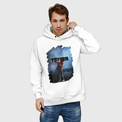 Толстовка оверсайз мужская Tears in the rain, цвет: белый — фото 2