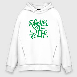 Толстовка оверсайз мужская Tag grove street 4 life, цвет: белый