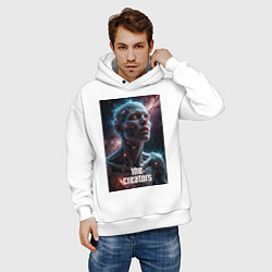 Толстовка оверсайз мужская The Creators - big space celestial, цвет: белый — фото 2