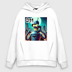 Толстовка оверсайз мужская Бендермен оператор службы спасения, цвет: белый