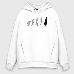 Толстовка оверсайз мужская Эволюция Шерлока, цвет: белый