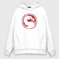 Толстовка оверсайз мужская Red dragon kombat, цвет: белый