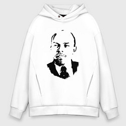 Толстовка оверсайз мужская Lenin USSR, цвет: белый
