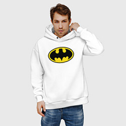 Толстовка оверсайз мужская Heisenberg Batman, цвет: белый — фото 2