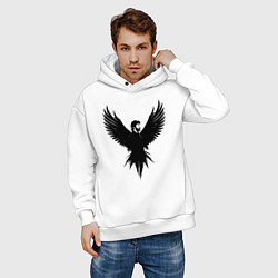Толстовка оверсайз мужская Крылатый Чак Норрис, цвет: белый — фото 2