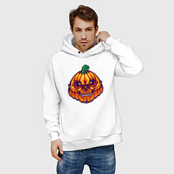 Толстовка оверсайз мужская Ghost pumpkin, цвет: белый — фото 2