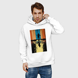 Толстовка оверсайз мужская Танцующий Джокер, цвет: белый — фото 2