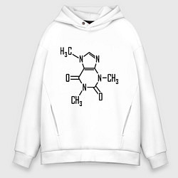 Толстовка оверсайз мужская Кофеин формула, цвет: белый