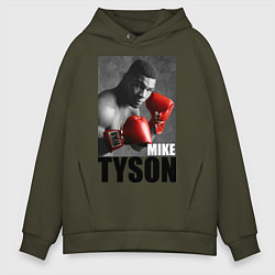 Толстовка оверсайз мужская Mike Tyson, цвет: хаки