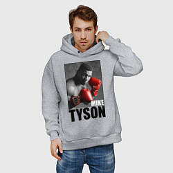 Толстовка оверсайз мужская Mike Tyson, цвет: меланж — фото 2
