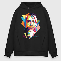 Толстовка оверсайз мужская Kurt Cobain: Colors, цвет: черный