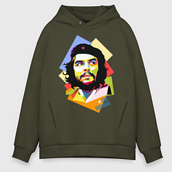 Толстовка оверсайз мужская Che Guevara Art, цвет: хаки