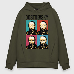 Толстовка оверсайз мужская Dostoevsky, цвет: хаки