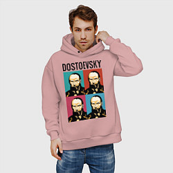 Толстовка оверсайз мужская Dostoevsky, цвет: пыльно-розовый — фото 2