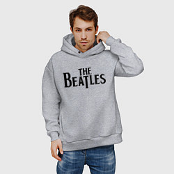 Толстовка оверсайз мужская The Beatles, цвет: меланж — фото 2