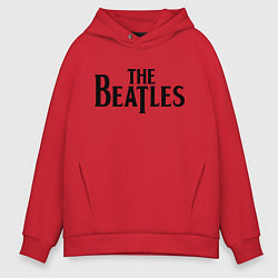 Толстовка оверсайз мужская The Beatles, цвет: красный