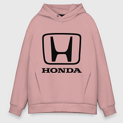 Толстовка оверсайз мужская Honda logo, цвет: пыльно-розовый
