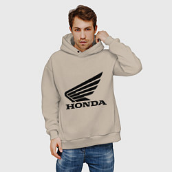 Толстовка оверсайз мужская Honda Motor, цвет: миндальный — фото 2