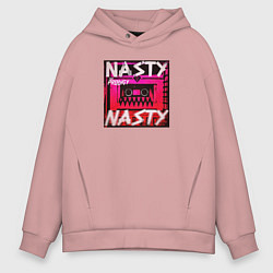 Толстовка оверсайз мужская The Prodigy: Nasty, цвет: пыльно-розовый
