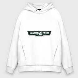 Толстовка оверсайз мужская Warhammer 40 000, цвет: белый