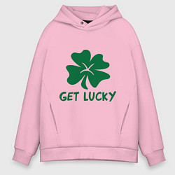 Толстовка оверсайз мужская Get lucky, цвет: светло-розовый